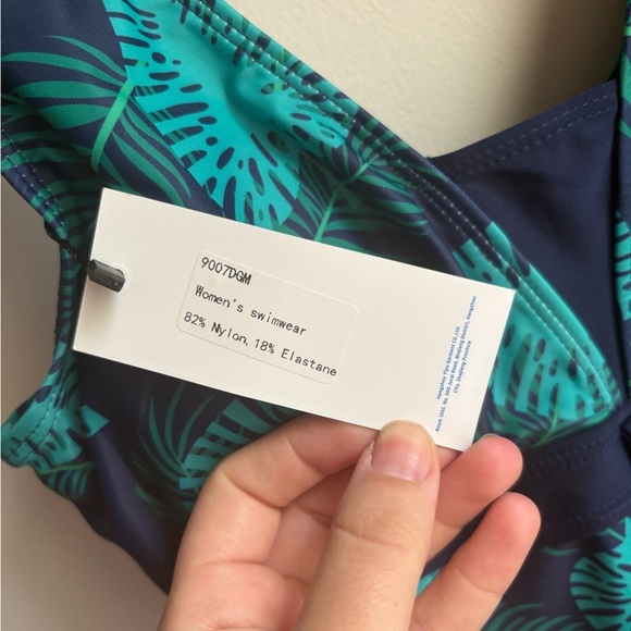 Ecupper women’s swimsuit dress palm leaf’s size M 8-10 NWT - Picture 3 of 6